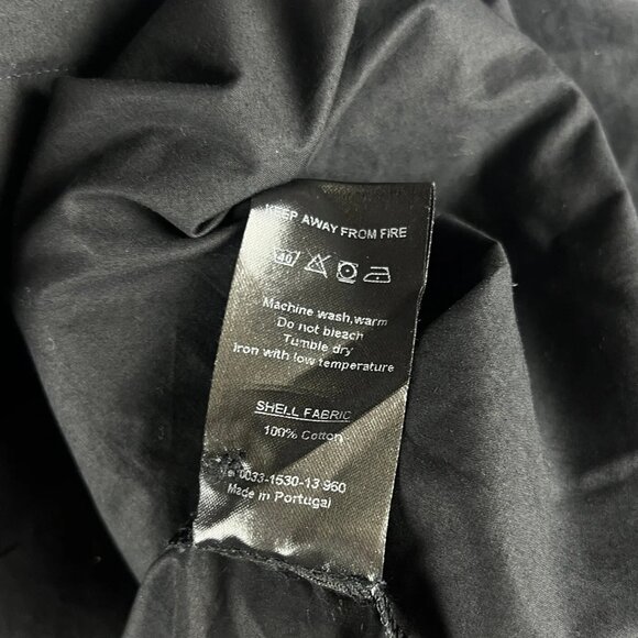 DAMIR DOMA SILENT Black Avant Garde Band Collar Button Long Sleeve Shirt Size M - Picture 9 of 15